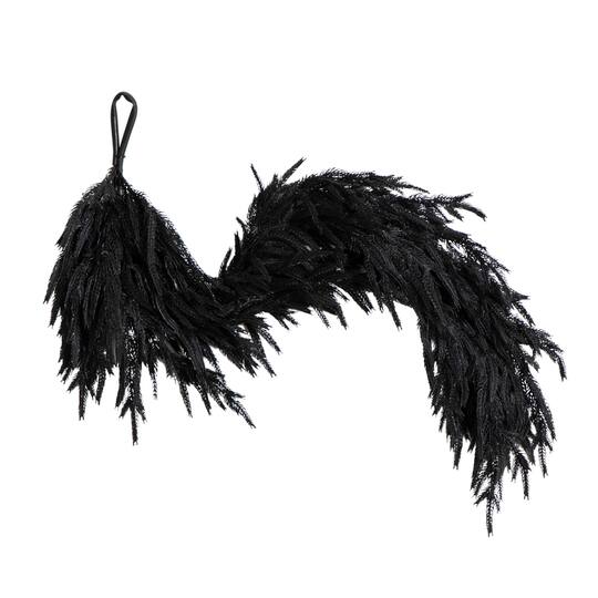 4ft. Artificial Real Touch Halloween Black Norfolk Island Pine Garland with Natural Look